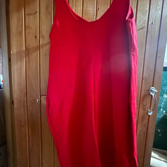 Fashion Nova Vibrant Red Midi Dress - Picture 2 of 5
